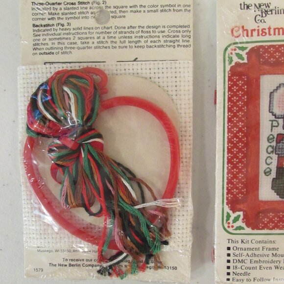Santa/Mouse/Bear Mini Cross Stitch Kits - Christmas Ornaments - Picture 5 of 12
